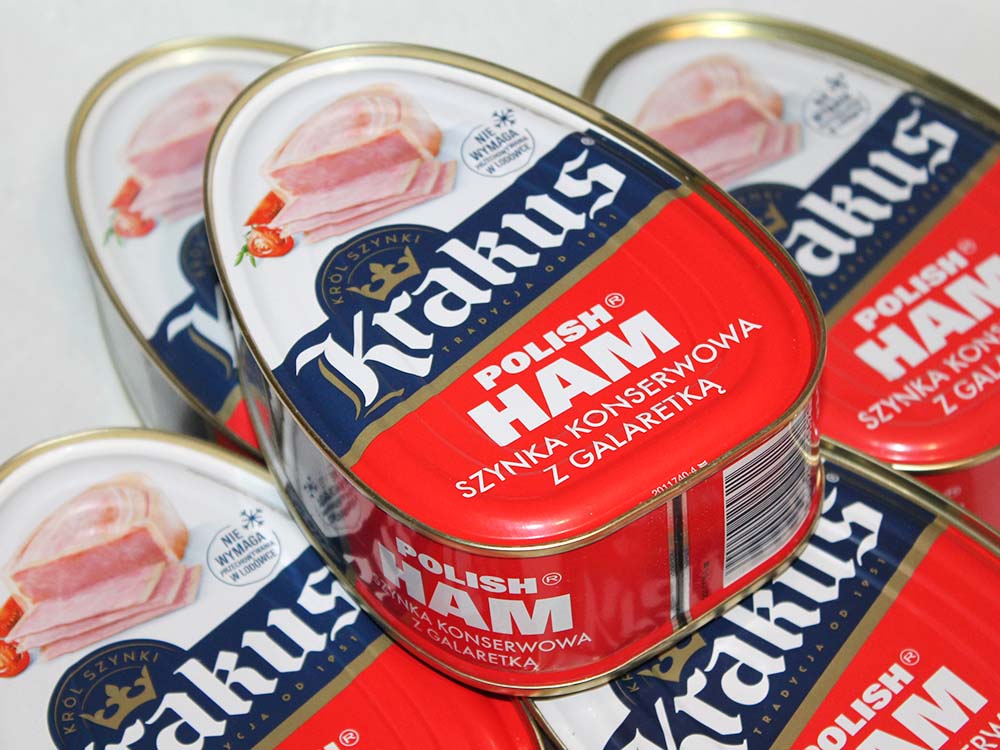 Комплект из пяти. Ветчина консервированная Krakus Polish Ham, Польша (455 г) — изображение 4