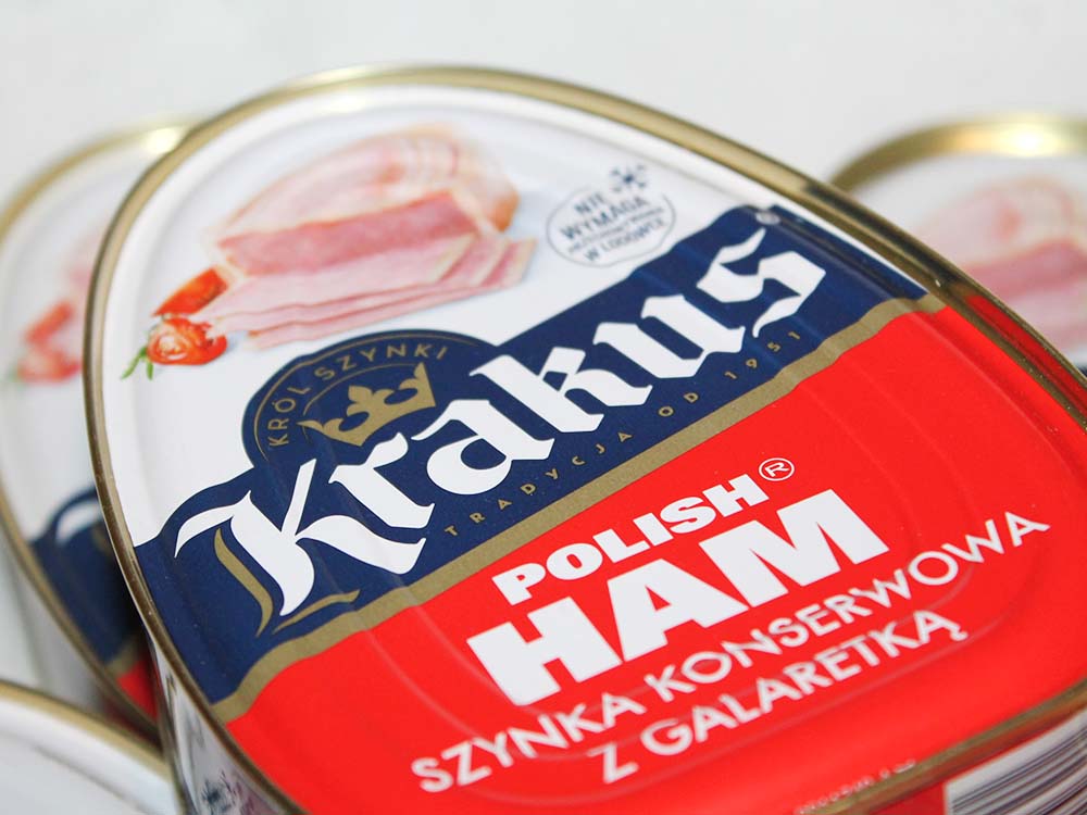 Комплект из пяти. Ветчина консервированная Krakus Polish Ham, Польша (455 г) — изображение 5