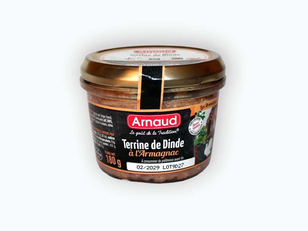 Паштет из индейки с коньяком Arnaud Terrine de Dinde, Франция (180 г)