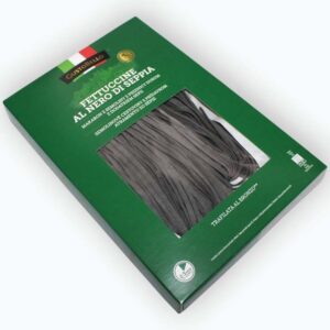 Итальянская паста ручной работы с чернилами каракатицы Fettuccine Al Nero Di Sepia Gustobello (250 г)
