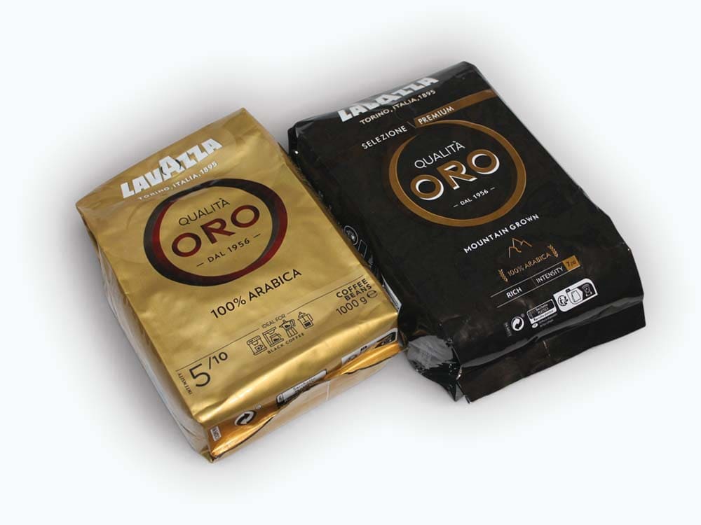 Комплект кави в зернах Lavazza Qualita Oro (Класична 1 кг + Mountain Grown 1 кг), Італія (2 кг)